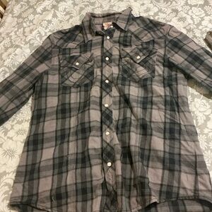 Plaid men’s  Shirt - Gray
